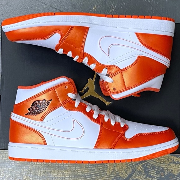 Nike Air Jordan 1 Mid Electro Orange DM3531-800 10 Patent - Picture 2 of 10